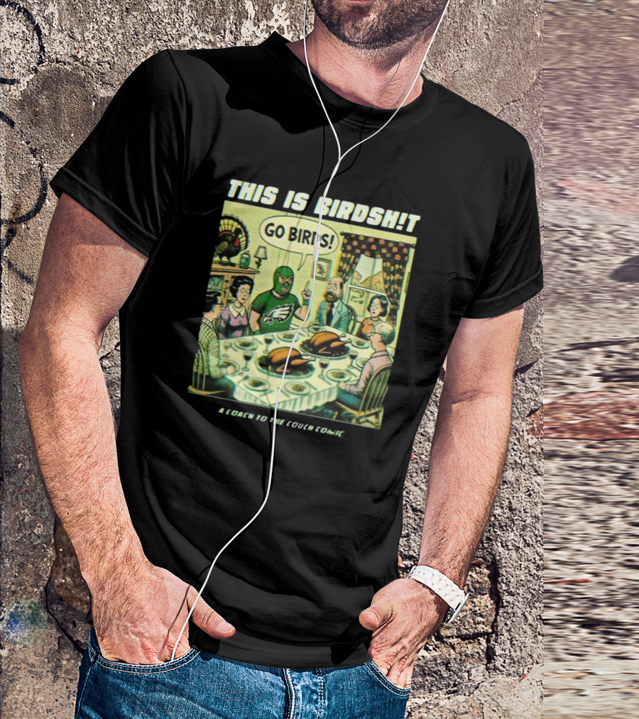 Philadelphia Eagles Thanksgiving Day Go Birds Comic T-Shirt
