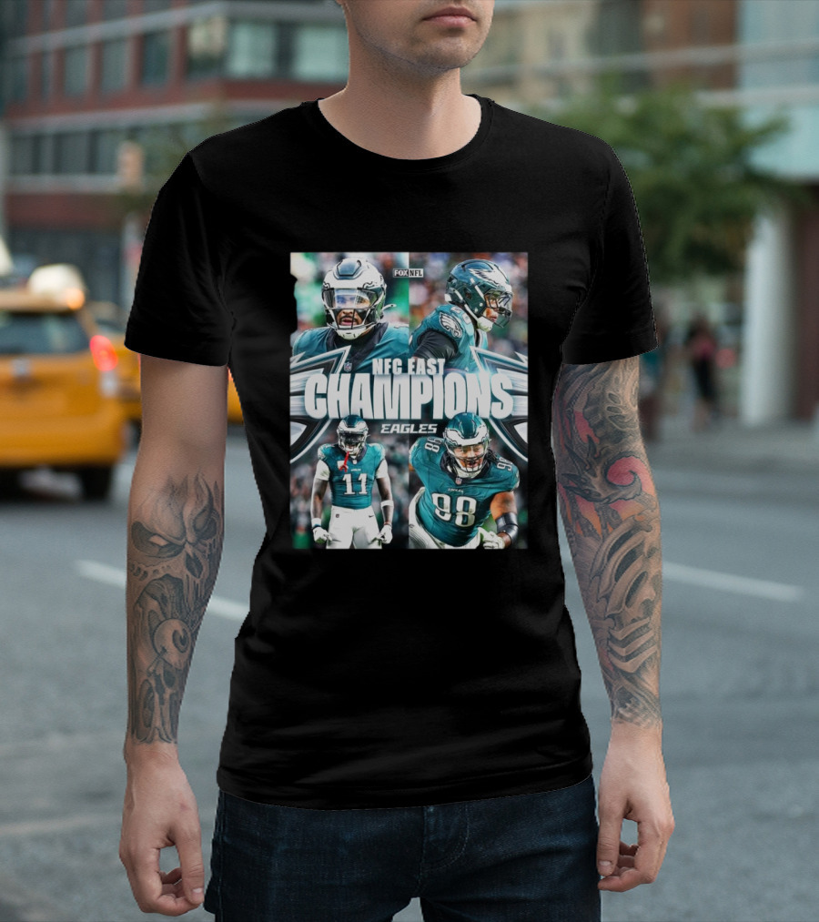 Fox NFL Philadelphia Eagles NFC East Champions Players 11 and 98 T-Shirt