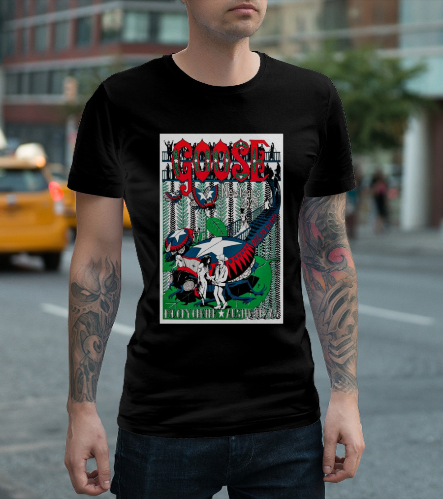 Goose New Year’s 2025 NYE Shows Austin TX Dec 30-31 Moody Center T-Shirt