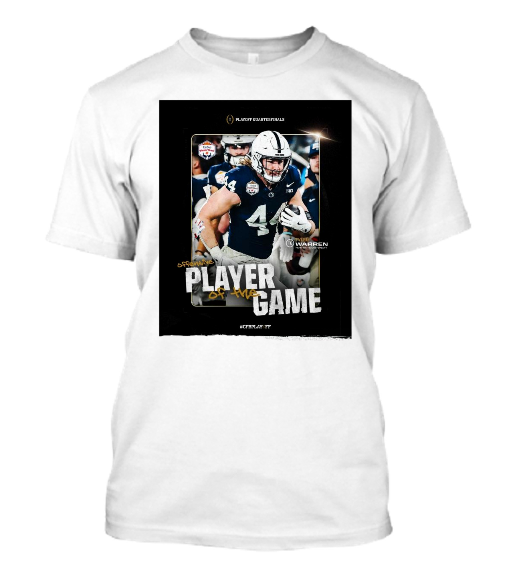 Tyler Warren Offensive Player Of The Game College Football Playoff Quarterfinals Penn State University T-Shirt