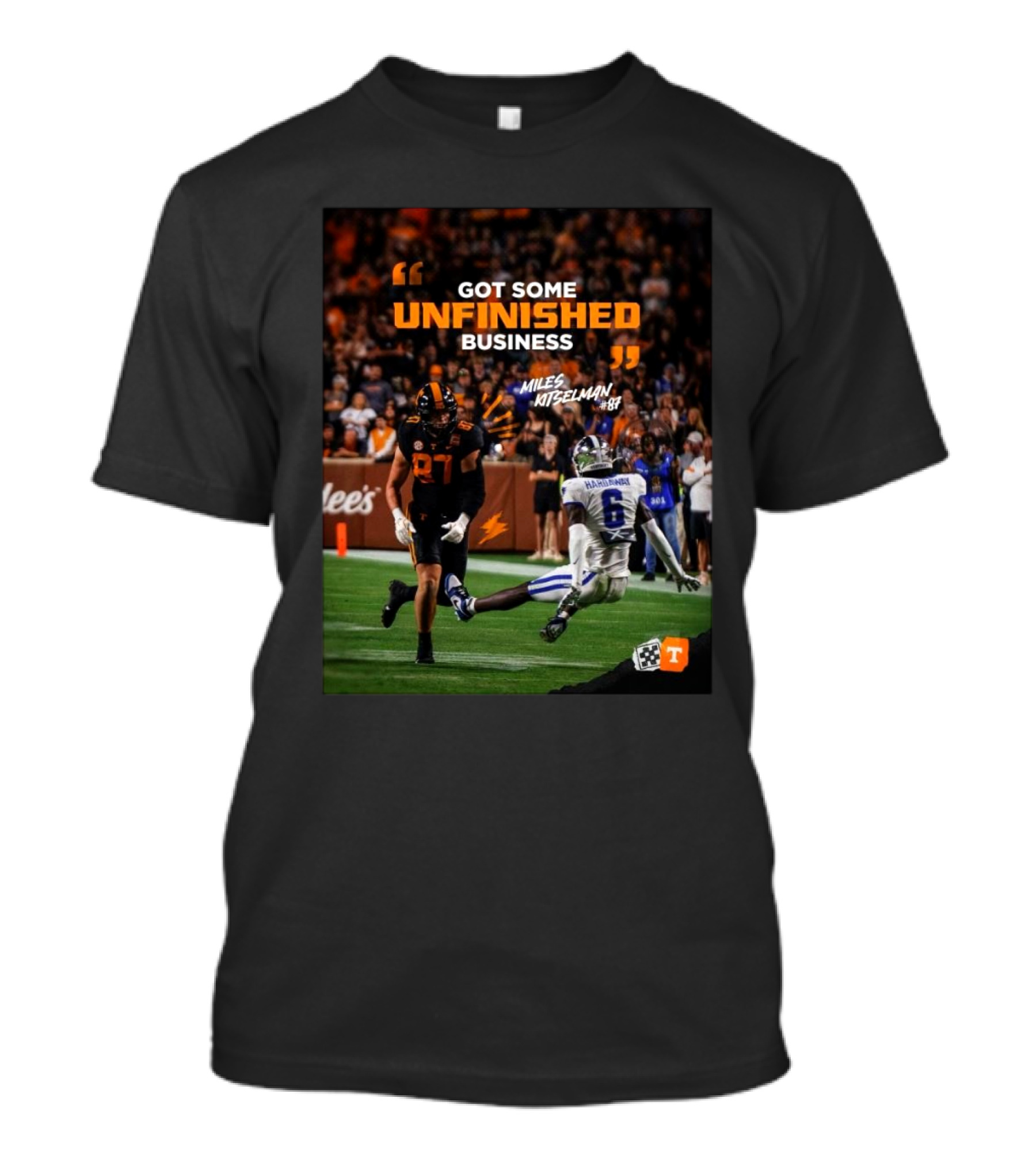 Tennessee Vols Miles Kitselman Got Some Unfinished Business 2024 Football Action T-Shirt