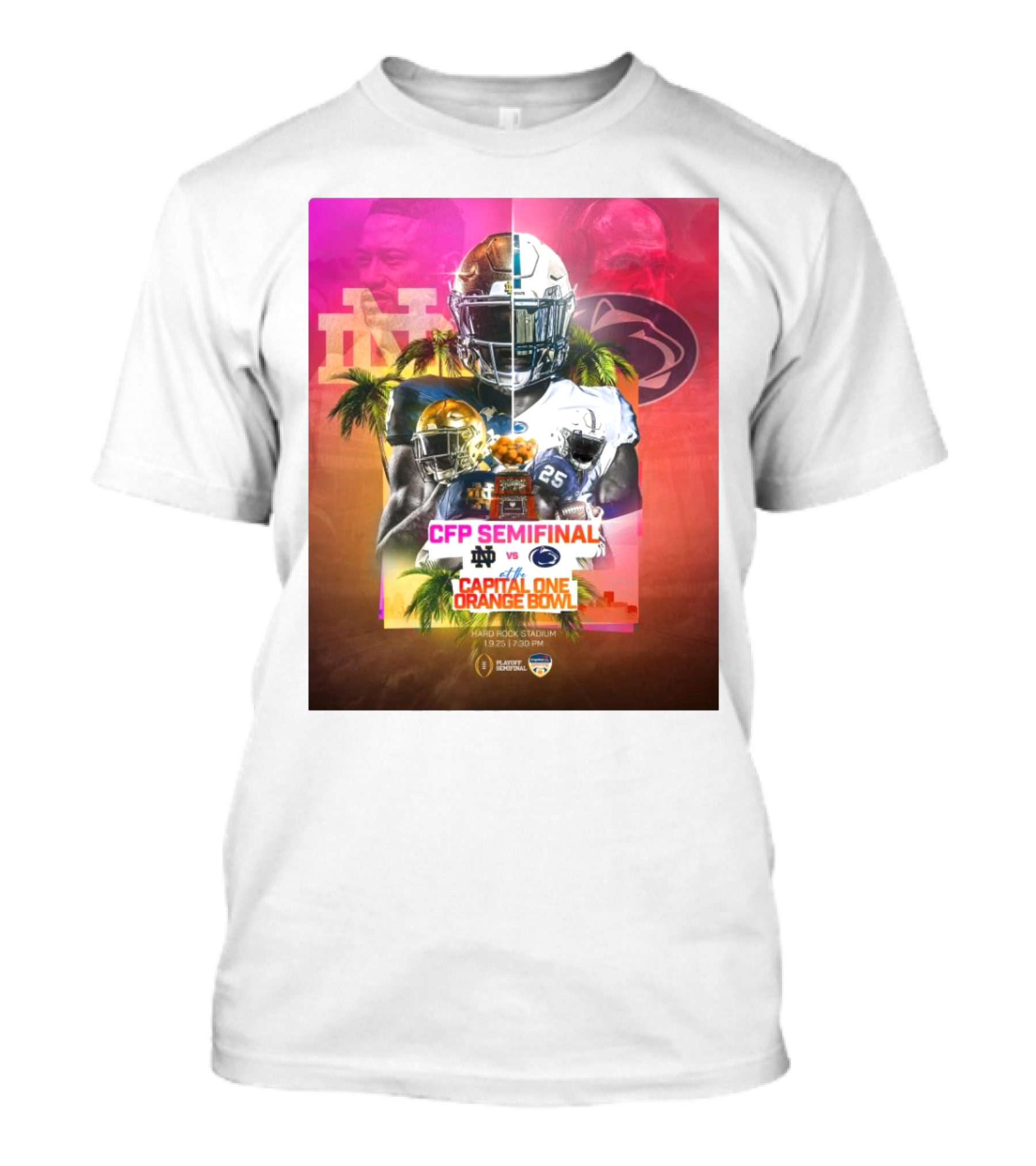 Notre Dame Vs Penn State CFP Semifinal Capital One Orange Bowl January 9 2025 T-Shirt