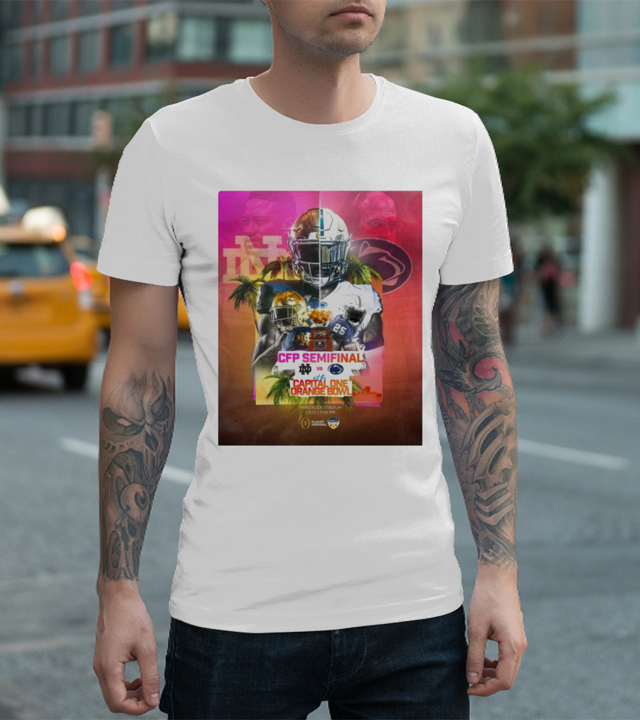 Notre Dame Vs Penn State CFP Semifinal Capital One Orange Bowl January 9 2025 T-Shirt