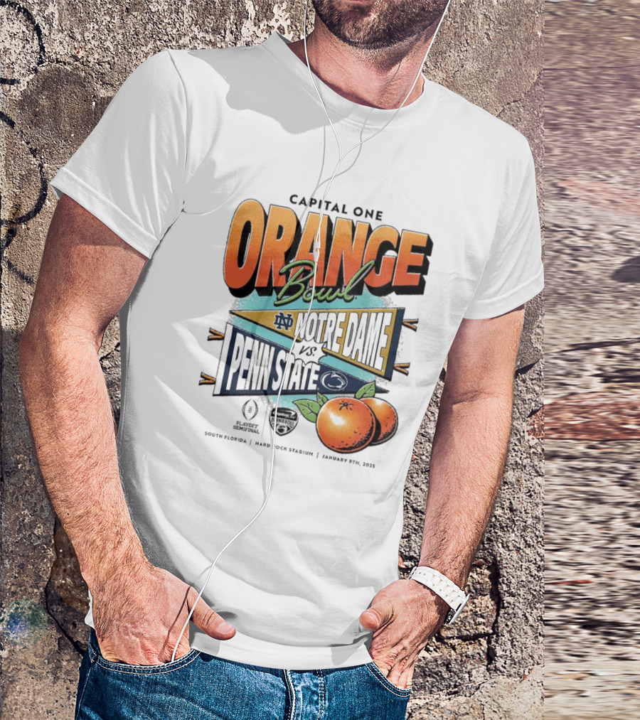Capital One Orange Bowl Playoff Notre Dame Fighting Irish Vs Penn State Nittany Lions January 9th 2025 South Florida T-Shirt