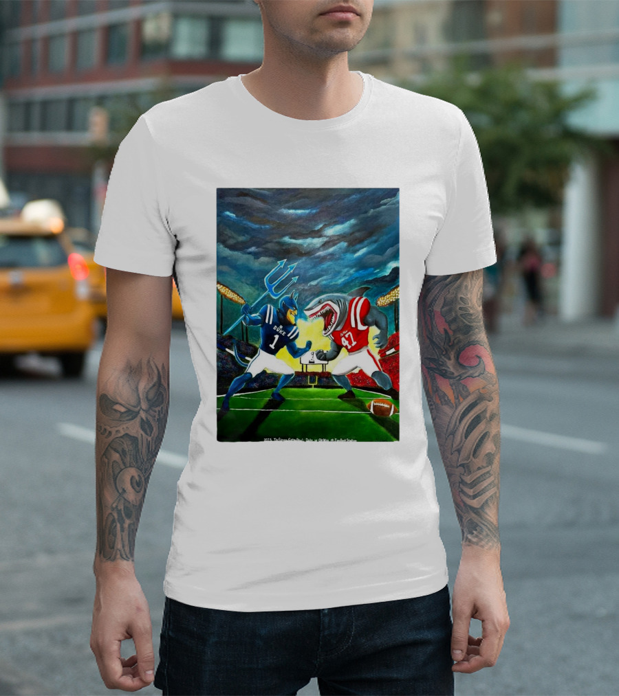 2025 Taxslayer Gator Bowl Duke Blue Devils Vs Ole Miss Rebels Everbank Stadium T-Shirt