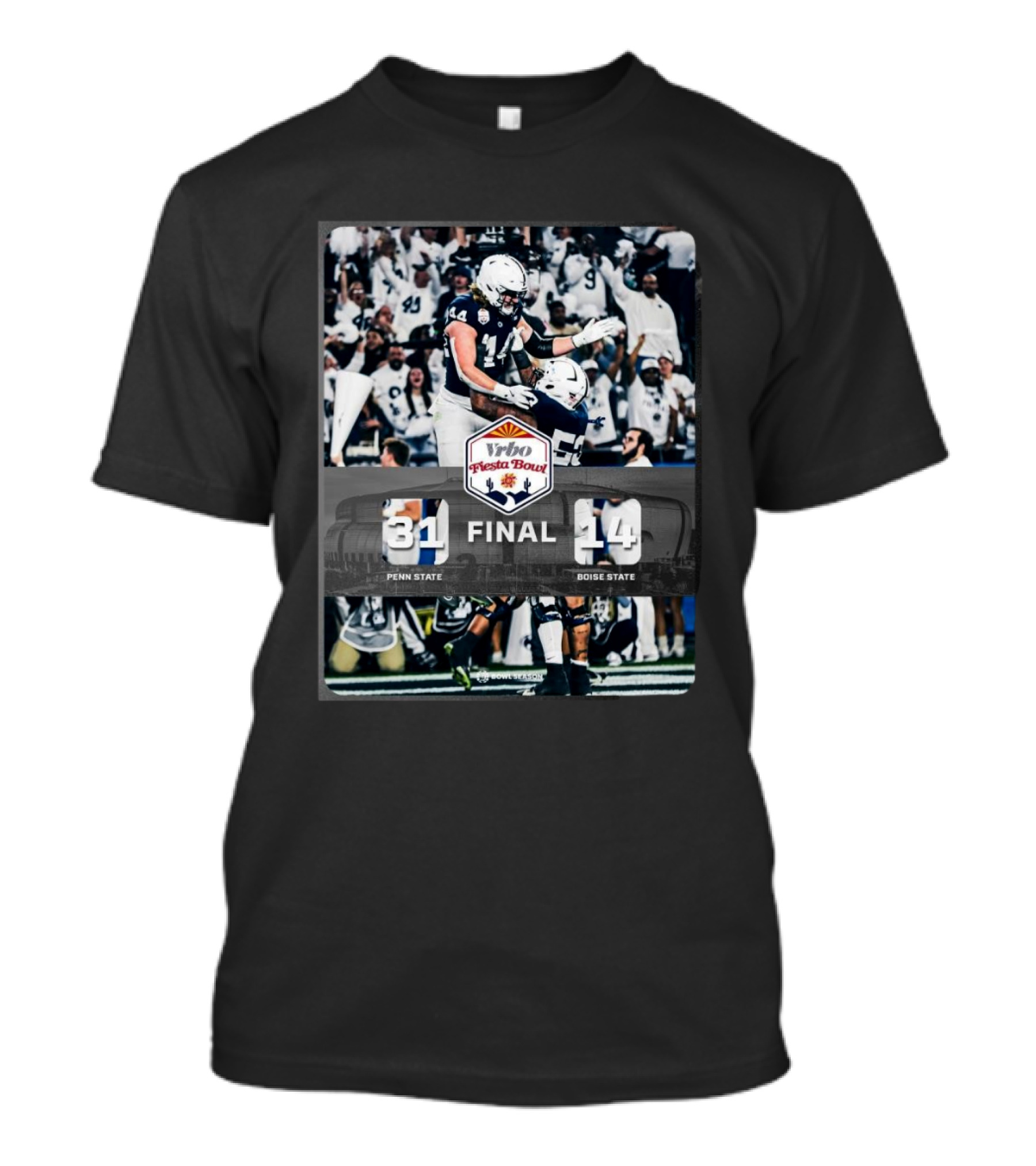Fiesta Bowl Penn State Nittany Lions Defeat Boise State Broncos 31-14 Final Score T-Shirt