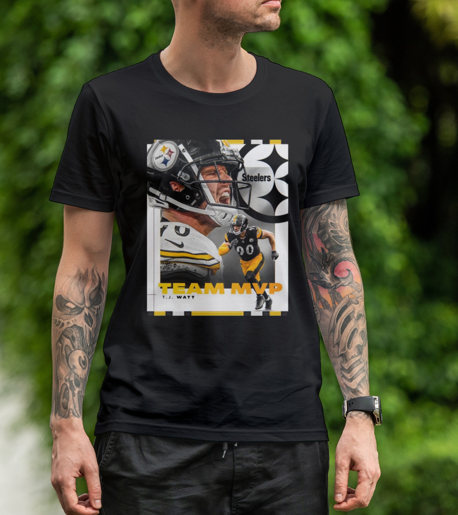 Steelers T.J. Watt Team MVP Pittsburgh Football Legend T-Shirt