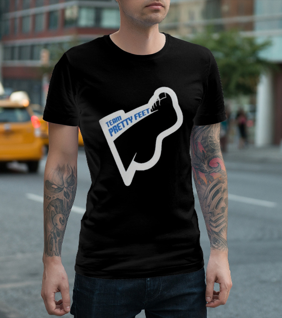 Team Pretty Feet Bold Blue Foot T-Shirt