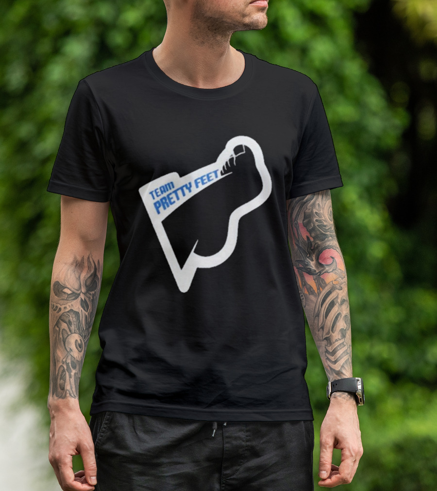 Team Pretty Feet Bold Blue Foot T-Shirt