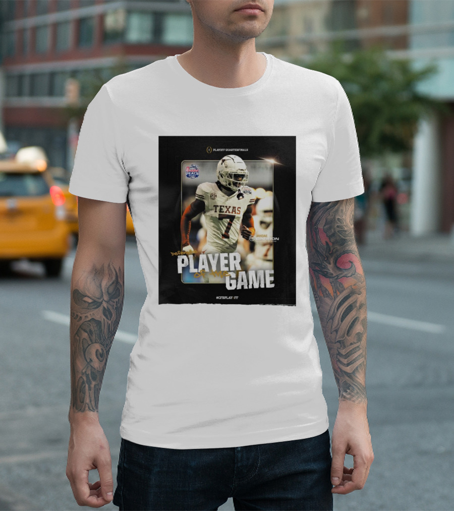 Jahdae Barron Texas Longhorns Defensive Player Of The Game CFB Playoff Peach Bowl Quarterfinals T-Shirt