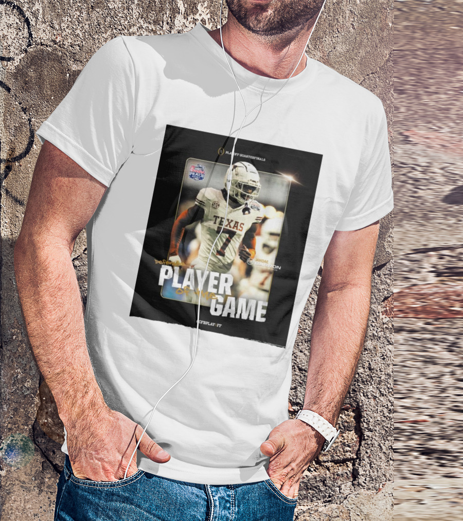 Jahdae Barron Texas Longhorns Defensive Player Of The Game CFB Playoff Peach Bowl Quarterfinals T-Shirt