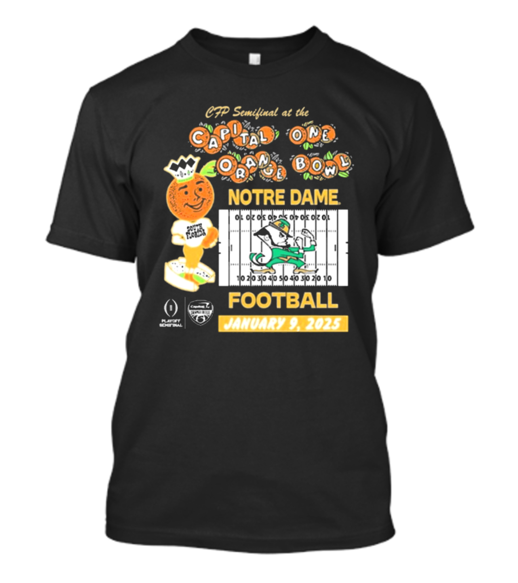 CFP Semifinal At The Capital One Orange Bowl Notre Dame Football January 9, 2025 T-Shirt