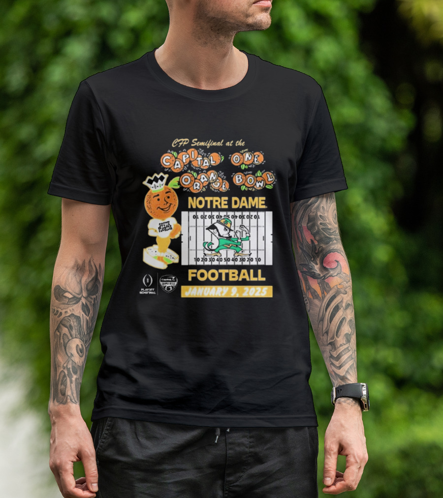 CFP Semifinal At The Capital One Orange Bowl Notre Dame Football January 9, 2025 T-Shirt