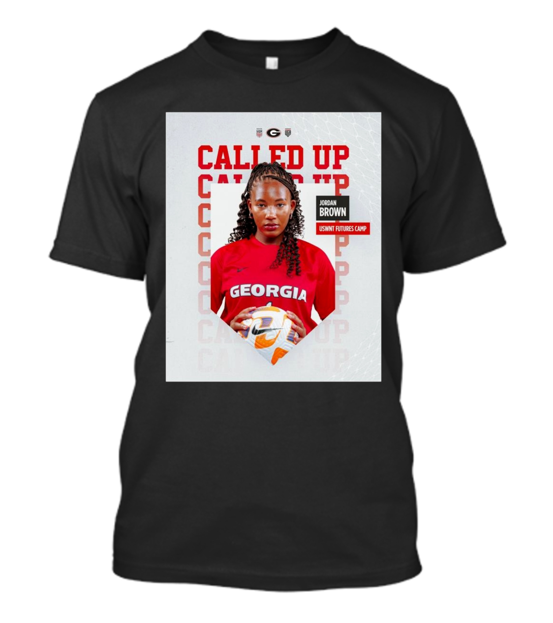 Called Up Georgia Bulldogs Women’s Soccer Jordan Brown USWNT Futures Camp T-Shirt
