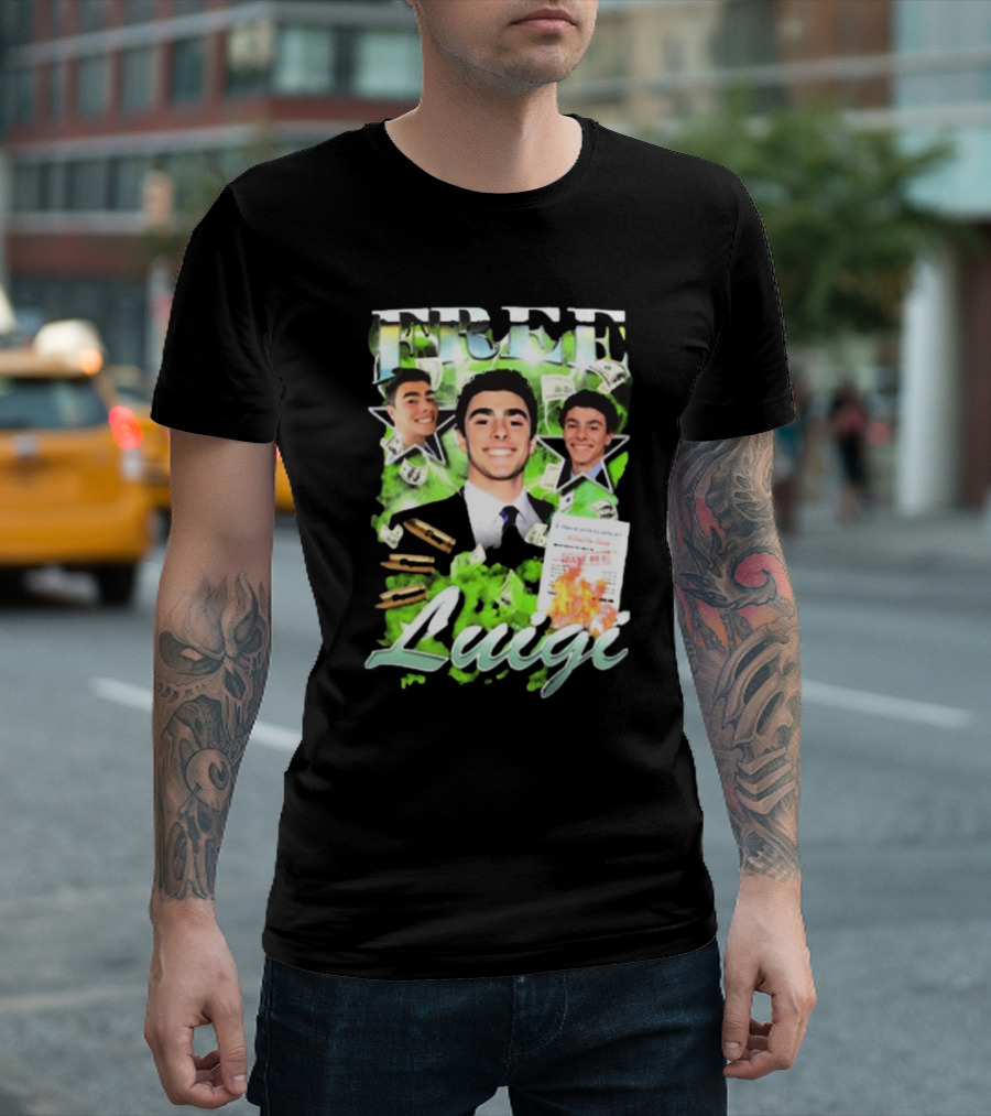 FREE Luigi Concert Radresistance Money Stars T-Shirt