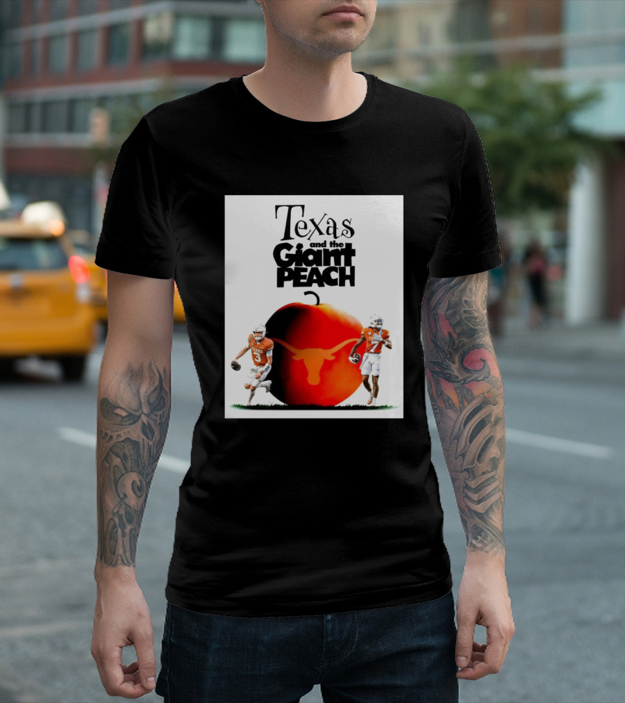 Texas Longhorns and the Giant Peach Football Semifinals Journey T-Shirt