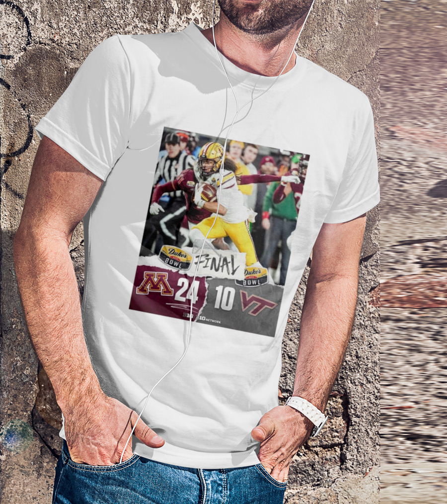 Final Minnesota 24 Virginia Tech 10 Duke's Mayo Bowl Win T-Shirt