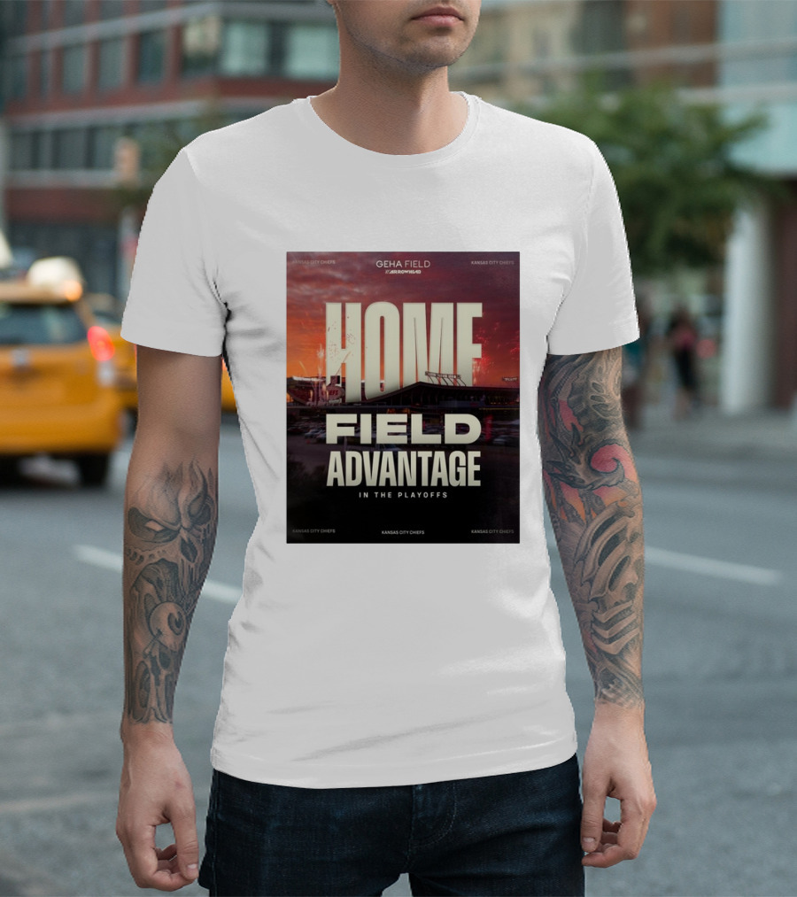 Kansas City Chiefs GEHA Field Arrowhead Home Field Advantage In The Playoffs T-Shirt