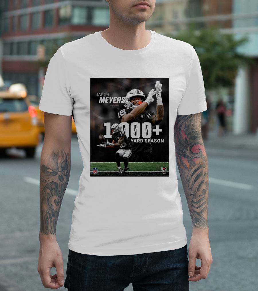 Jakobi Meyers Las Vegas Raiders 1000+ Yard Season NFL Wide Receiver T-Shirt