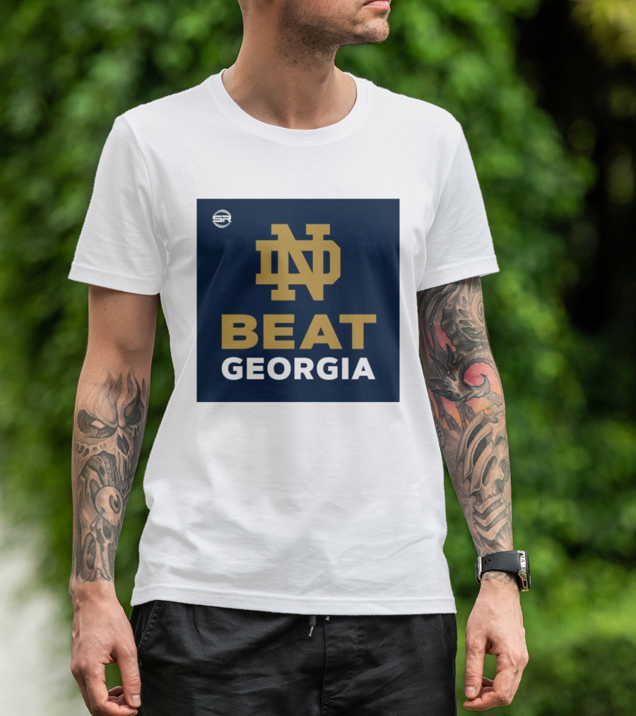 Notre Dame Logo Beat Georgia T-Shirt