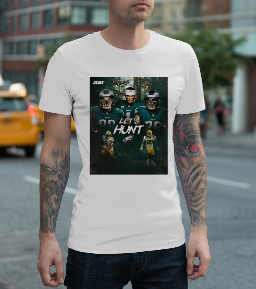 Philadelphia Eagles Vs Green Bay Packers Let's Hunt ACME NFL Playoffs T-Shirt