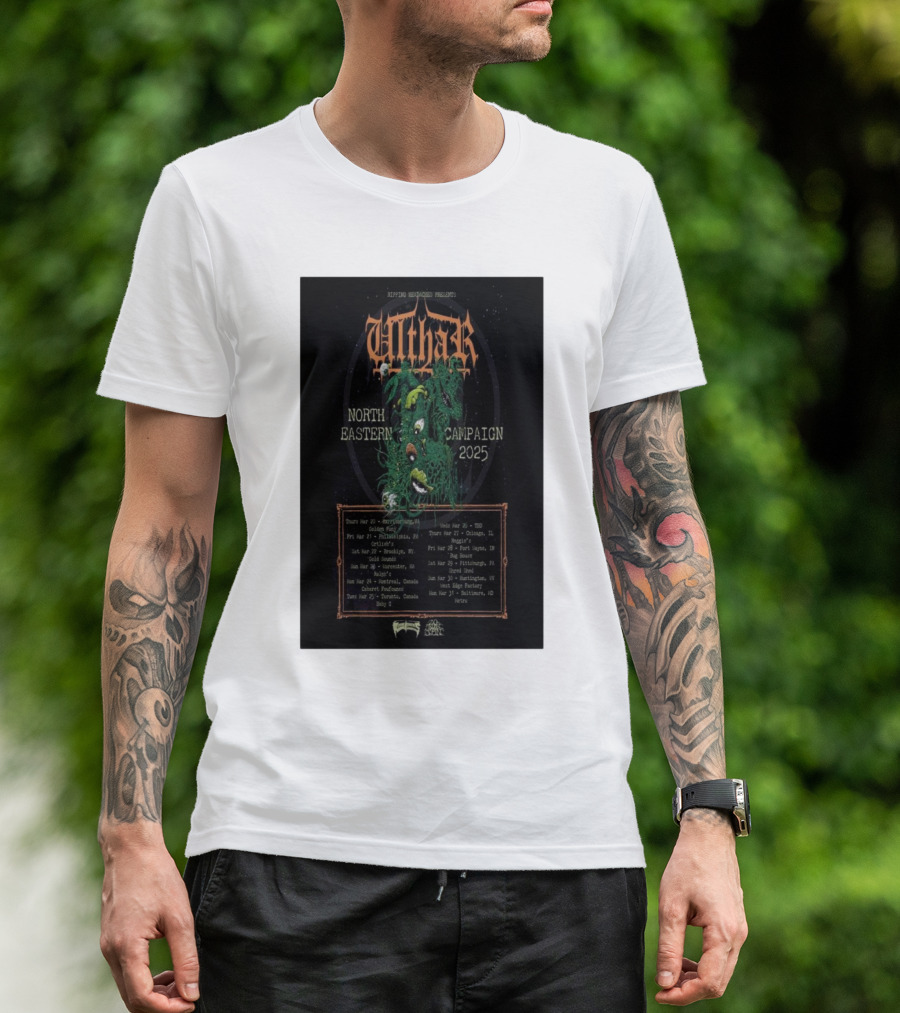 Ripping Headaches Presents Ulthar North Eastern Campaign Tour 2025 Tour Dates And Venues T-Shirt