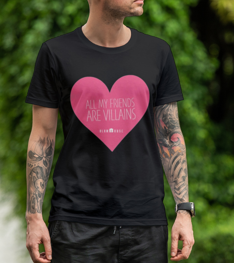 Blumhouse All My Friends Are Villains Valentine’s Heart T-Shirt
