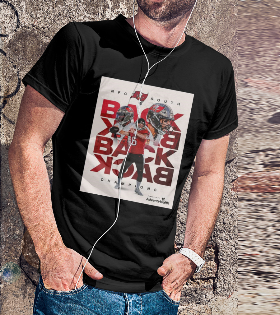 NFC South Back To Back To Back Champions 2025 Playoffs Tampa Bay Buccaneers T-Shirt