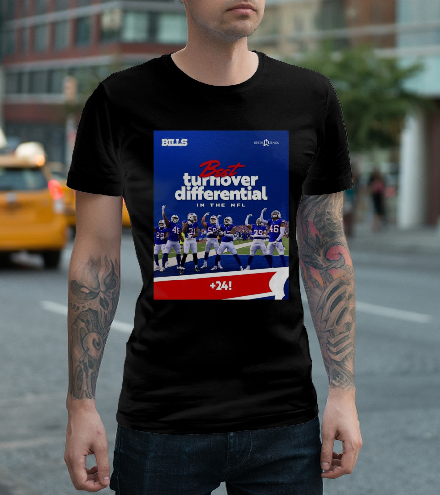 Buffalo Bills Best Turnover Differential In The NFL +24 T-Shirt