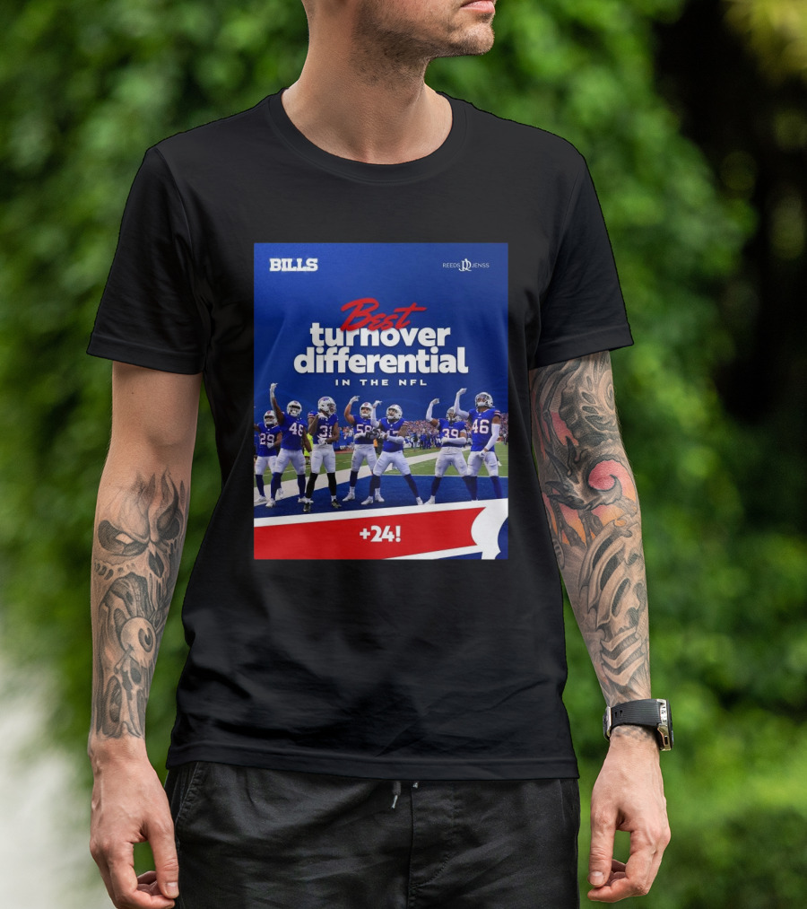Buffalo Bills Best Turnover Differential In The NFL +24 T-Shirt