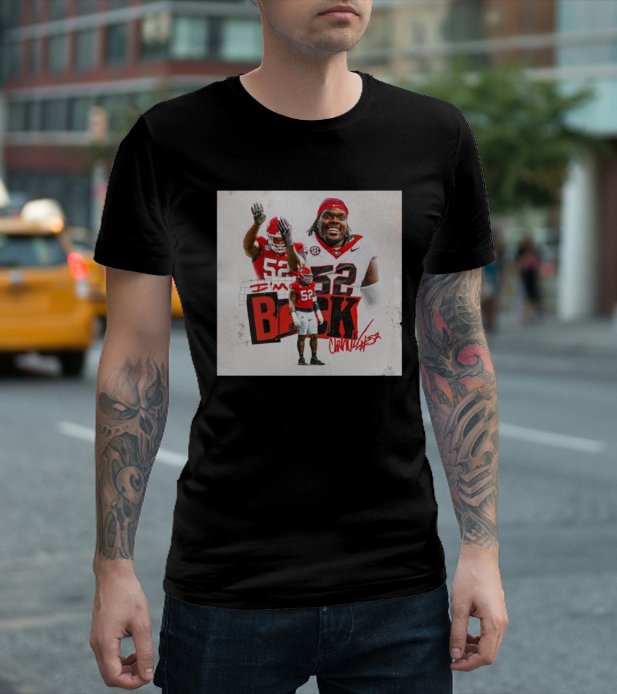 Christen Miller Georgia Bulldogs I'm Back 52 Signature T-Shirt
