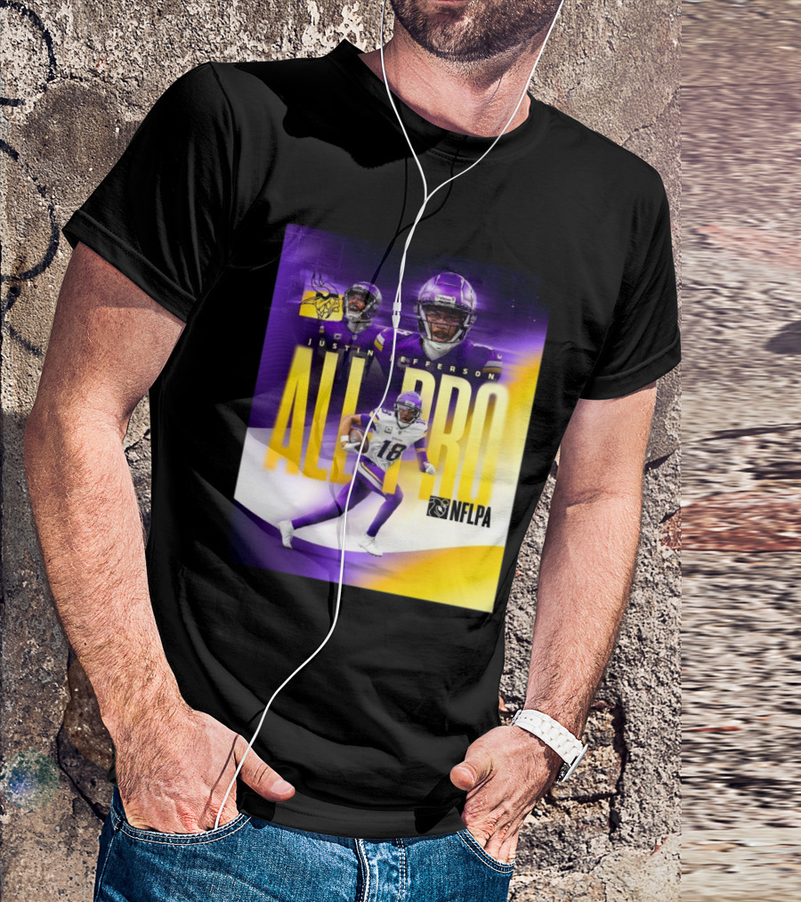 Minnesota Vikings Justin Jefferson NFLPA All-Pro Highlights T-Shirt