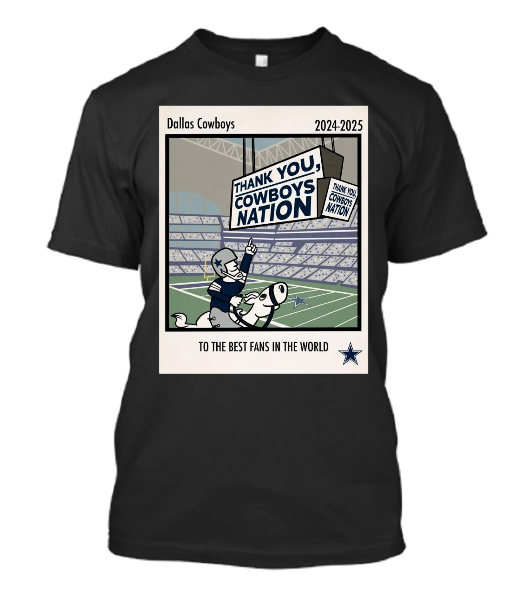 Dallas Cowboys 2024-2025 Thank You Cowboys Nation To The Best Fans In The World T-Shirt