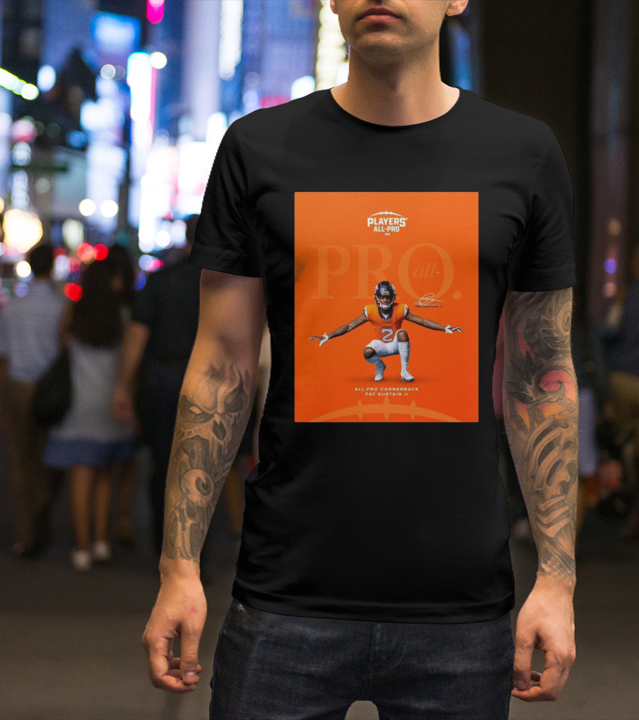 Denver Broncos Players All-Pro Pat Surtain II All-Pro Cornerback Signature T-Shirt