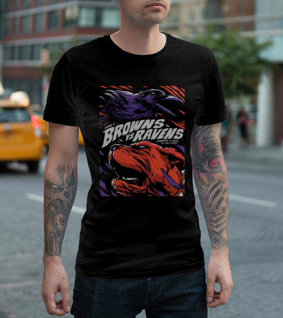 Game 17 Browns Vs Ravens January 4 2025 M&T Bank Stadium T-Shirt
