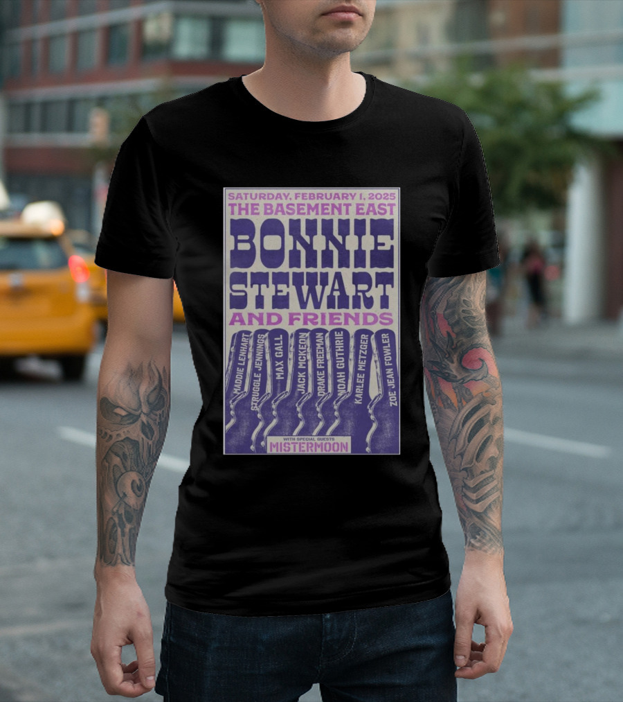Saturday February 1 2025 The Basement East Bonnie Stewart And Friends With Special Guests Mistermoon T-Shirt