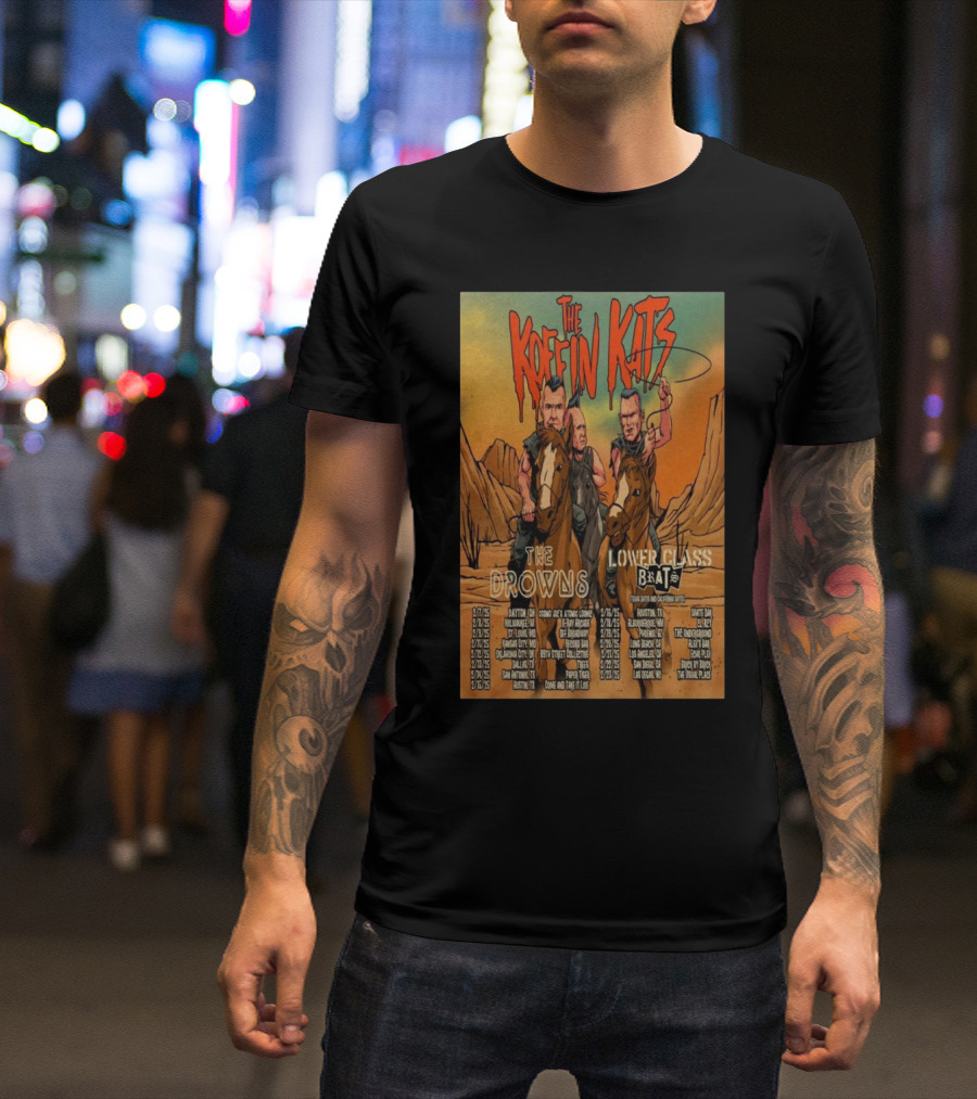 February Tour 2025 The Koffin Kats The Drowns Lower Class Brats Desert Showdown T-Shirt