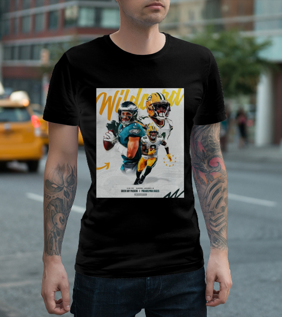 Green Bay Packers Vs Philadelphia Eagles NFL Wild Card January 12 2025 Philadelphia T-Shirt