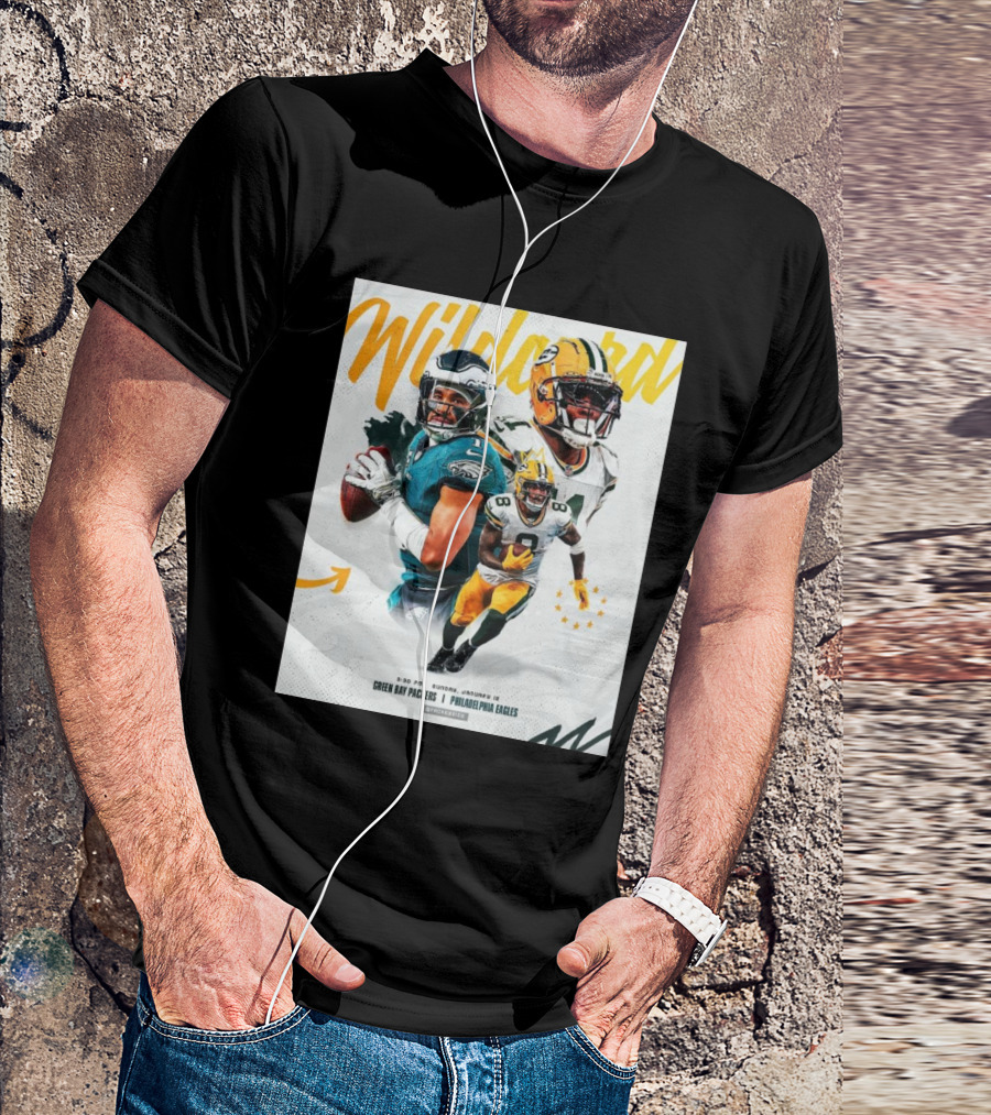 Green Bay Packers Vs Philadelphia Eagles NFL Wild Card January 12 2025 Philadelphia T-Shirt
