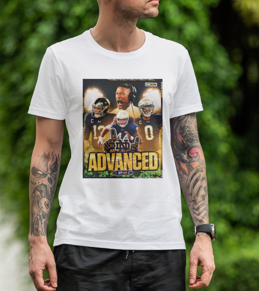 Advanced Notre Dame Fighting Irish Vs Penn State Nittany Lions 27-24 Fox CFB Championship Game T-Shirt