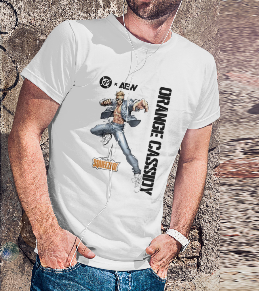 Freshly Squeezed Orange Cassidy AEW DC Collaboration T-Shirt
