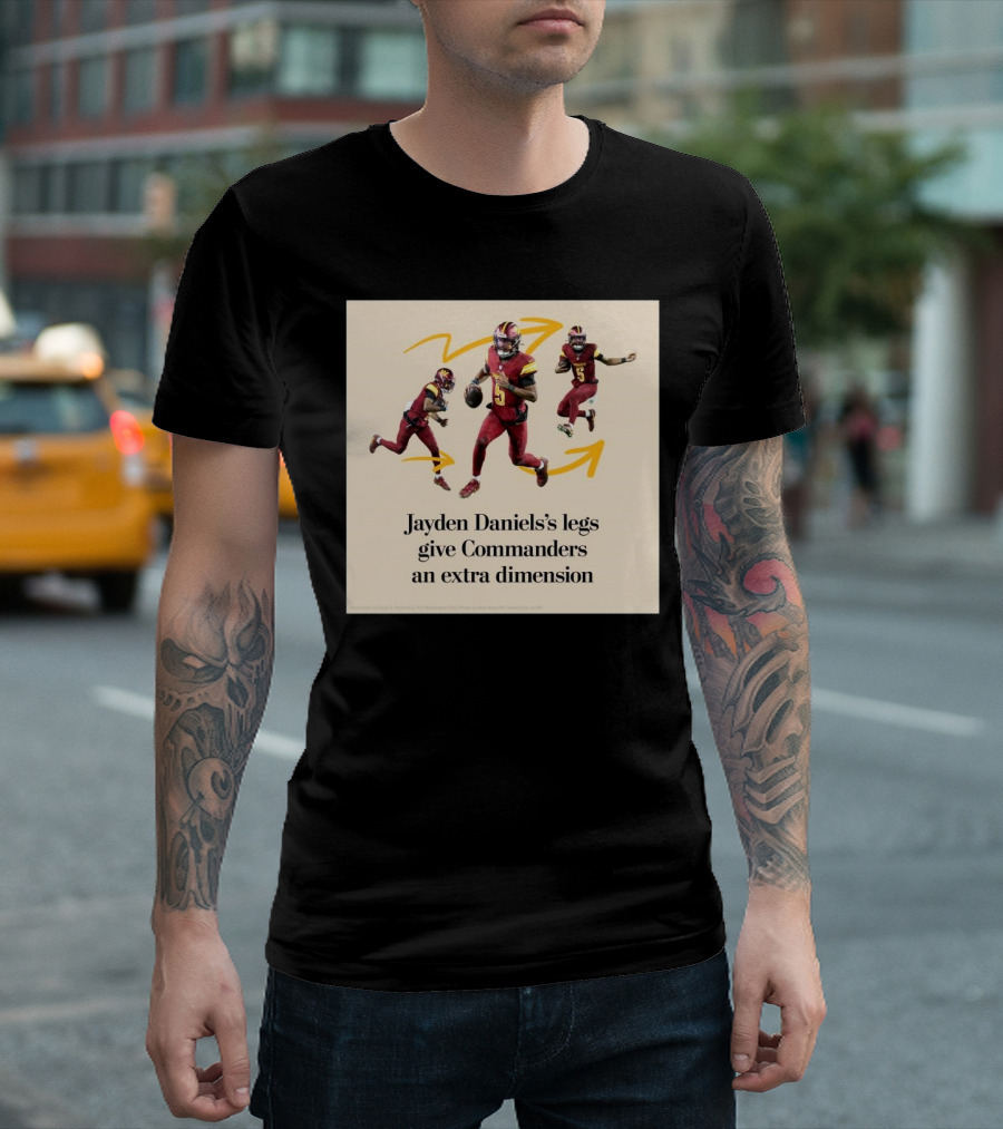 Washington Commanders Jayden Daniels’s Legs Enhance Team Versatility T-Shirt