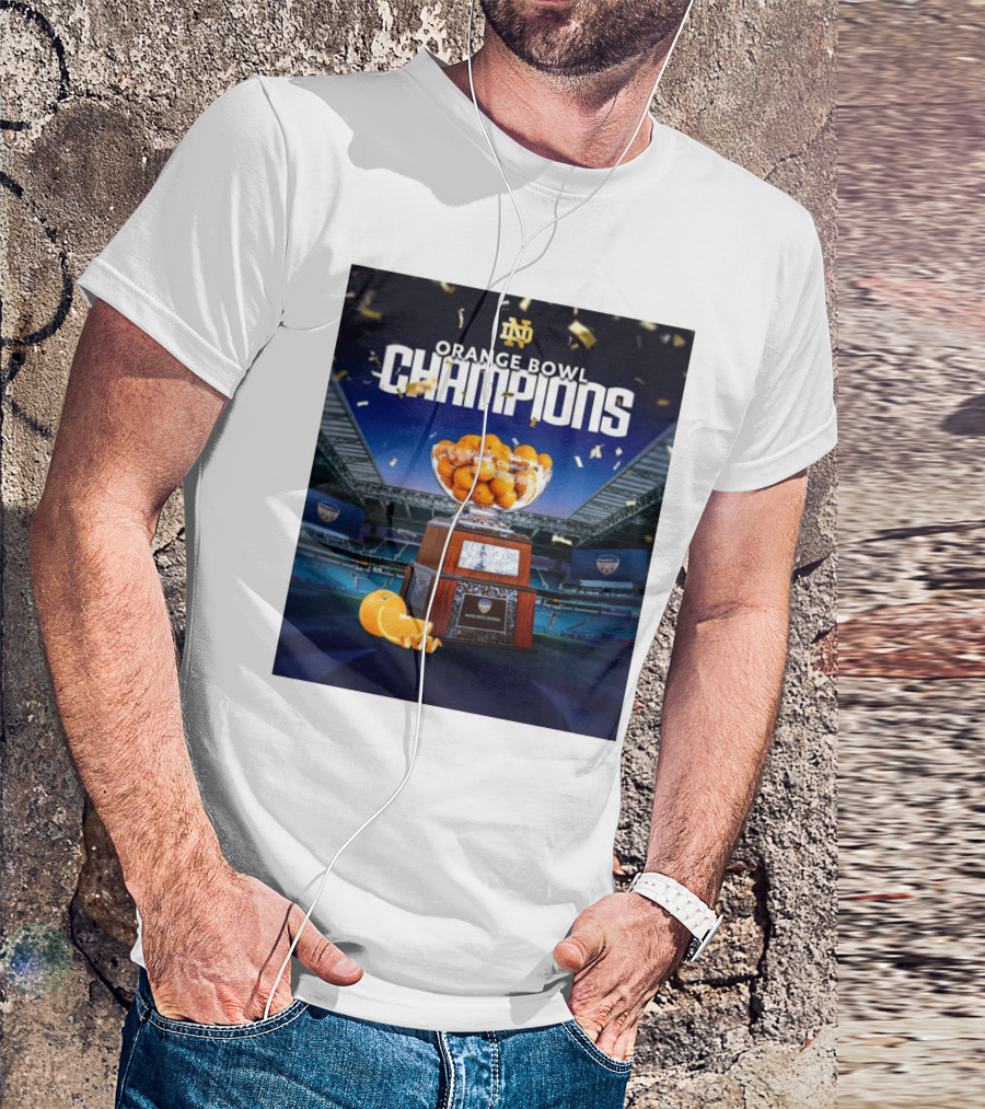 Notre Dame Fighting Irish 2025 Orange Bowl Champions Victory Over Penn State Nittany Lions T-Shirt