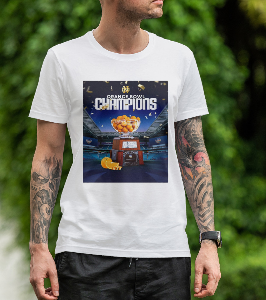 Notre Dame Fighting Irish 2025 Orange Bowl Champions Victory Over Penn State Nittany Lions T-Shirt