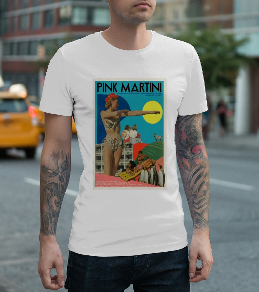 Pink Martini 30th Anniversary Sunshine Tour January 2025 Orpheum Theater New Orleans LA T-Shirt
