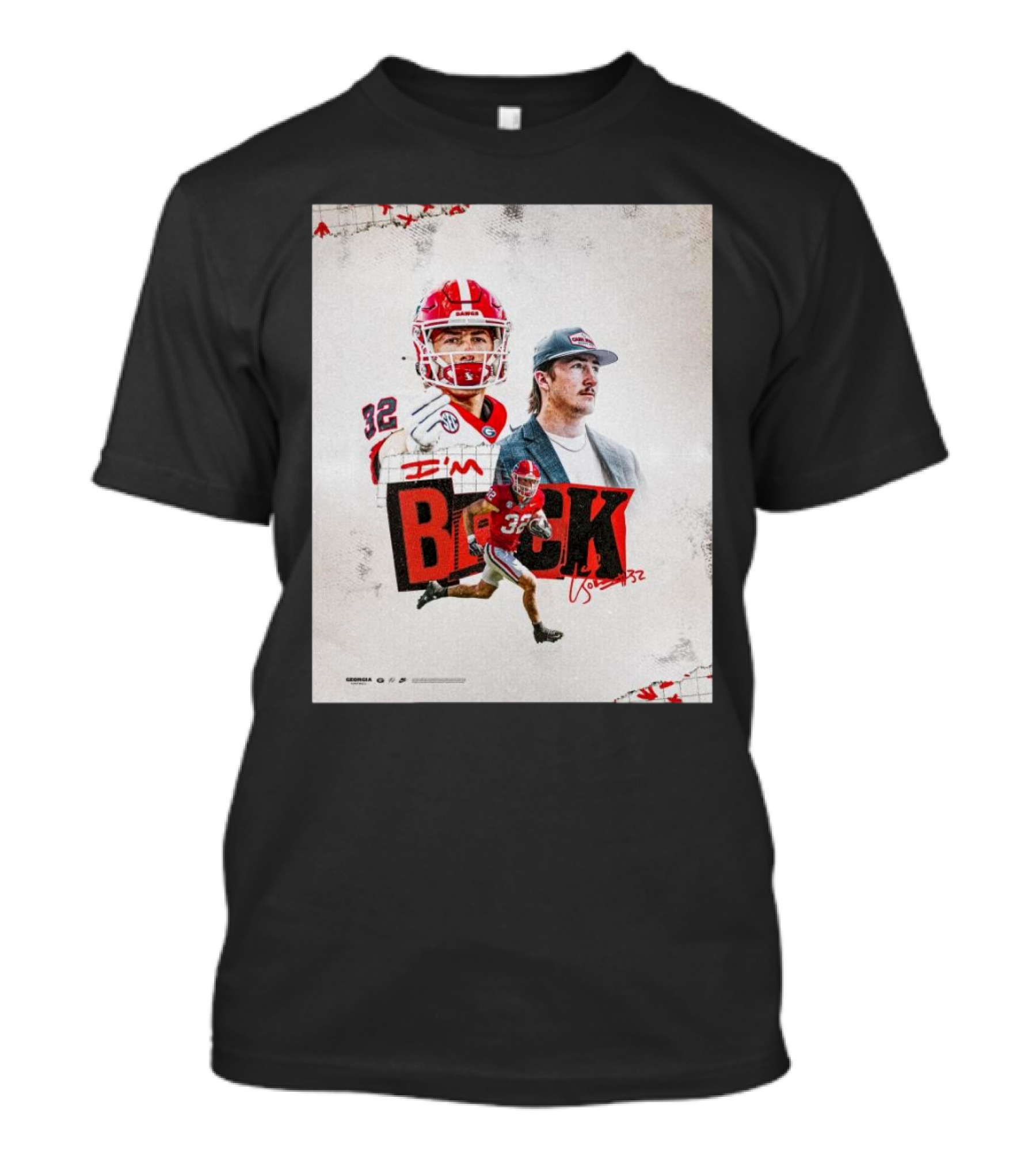 Georgia Bulldogs NCAA Cash Jones I’m Back Last Lap Signature 32 T-Shirt