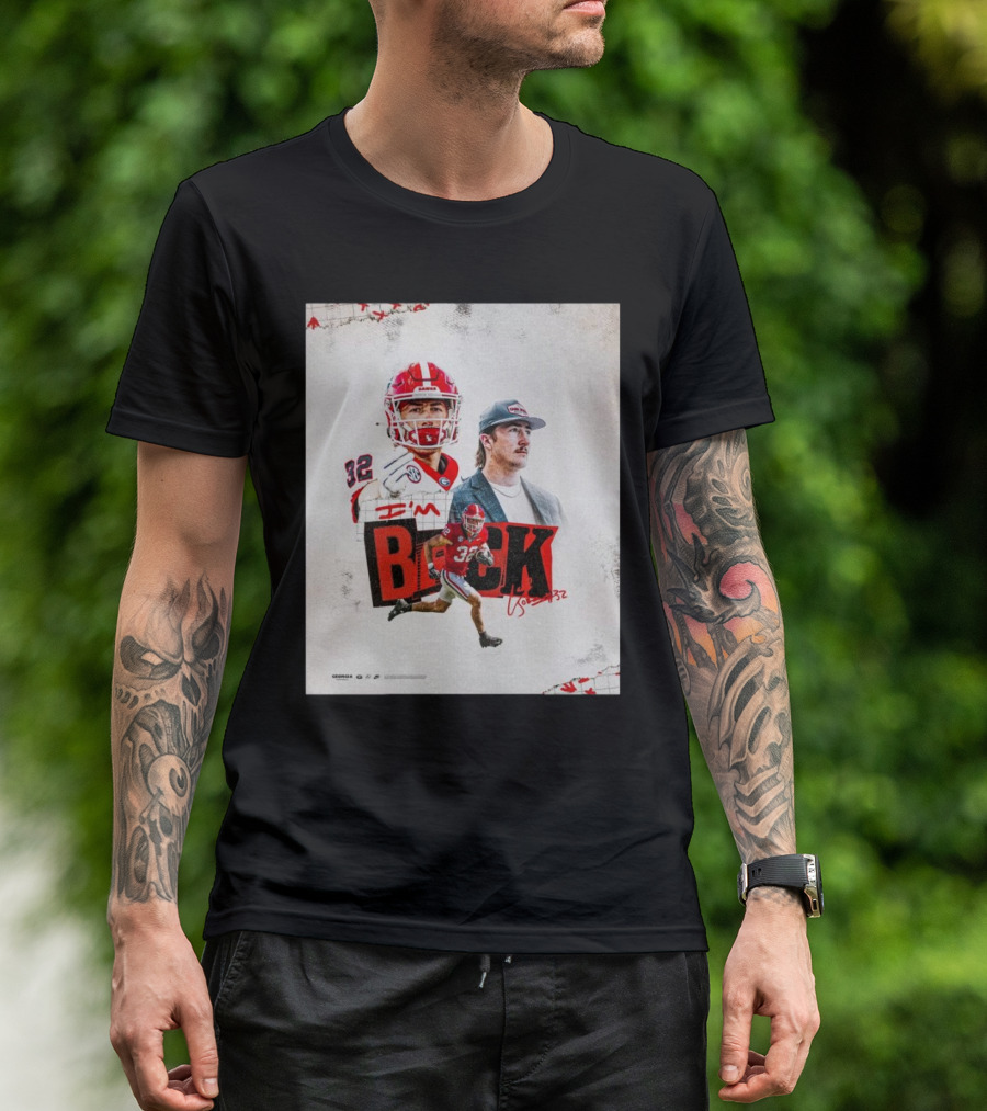 Georgia Bulldogs NCAA Cash Jones I’m Back Last Lap Signature 32 T-Shirt