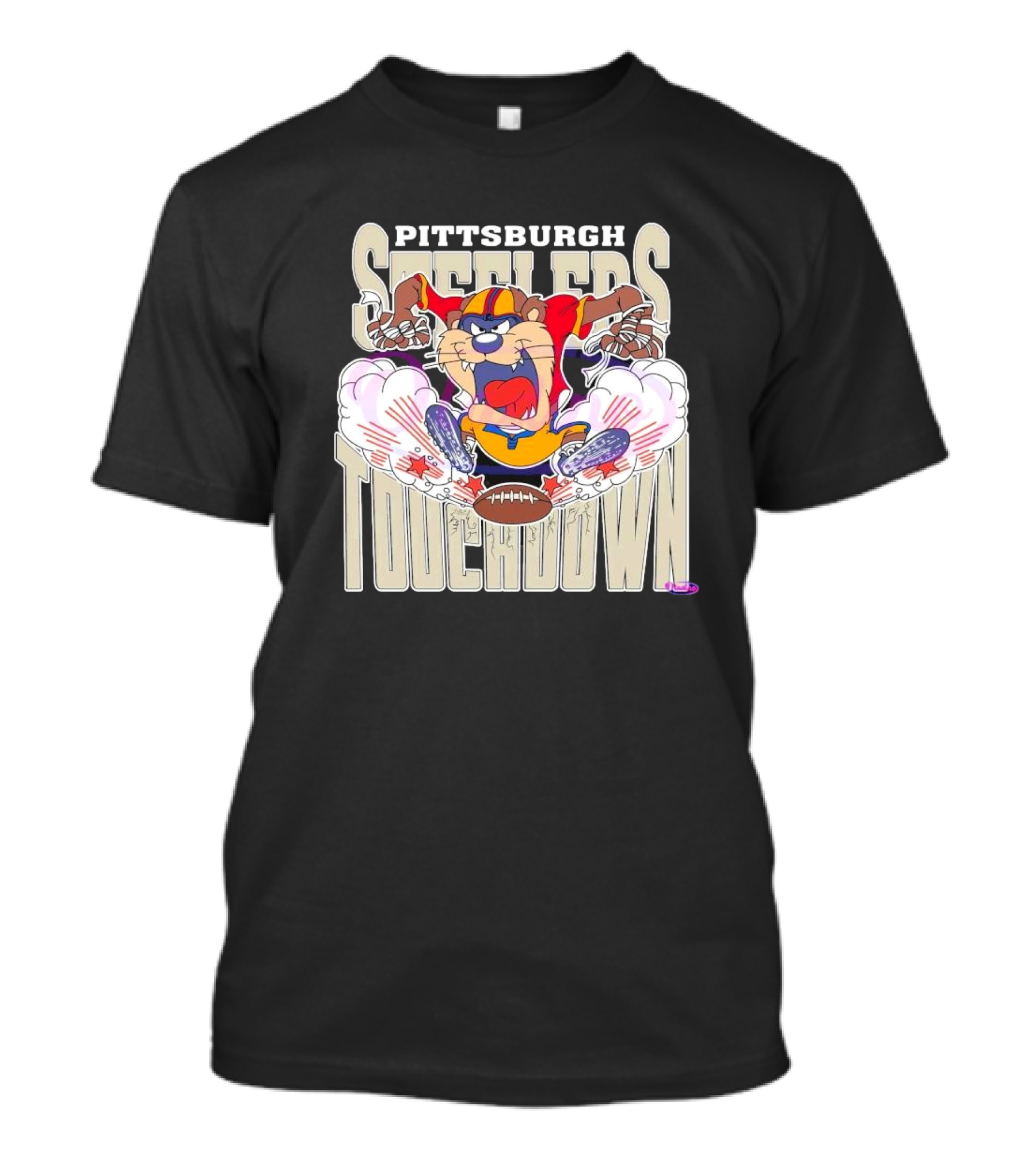 Pittsburgh Steelers Touchdown NFL Tasmanian Devil 2025 Game Day Victory T-Shirt