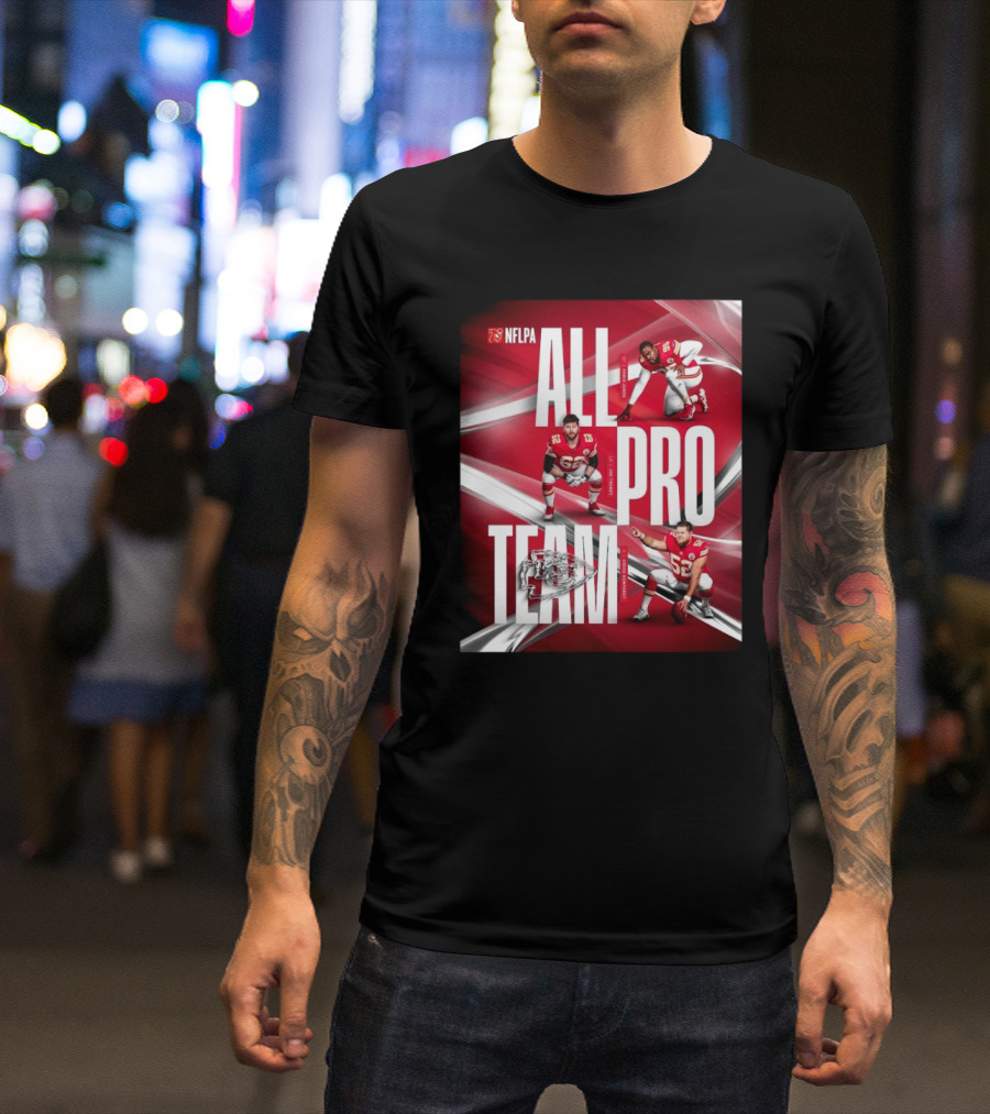 NFLPA Kansas City Chiefs All-Pro Team Chris Jones Joseph Thuney Creed Humphrey T-Shirt