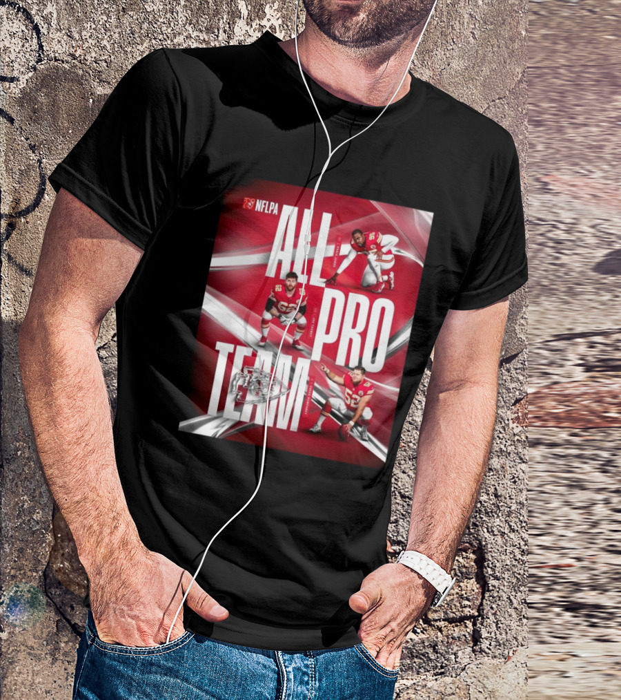 NFLPA Kansas City Chiefs All-Pro Team Chris Jones Joseph Thuney Creed Humphrey T-Shirt